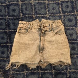 Paris Blue High-Waisted Denim Cutoffs